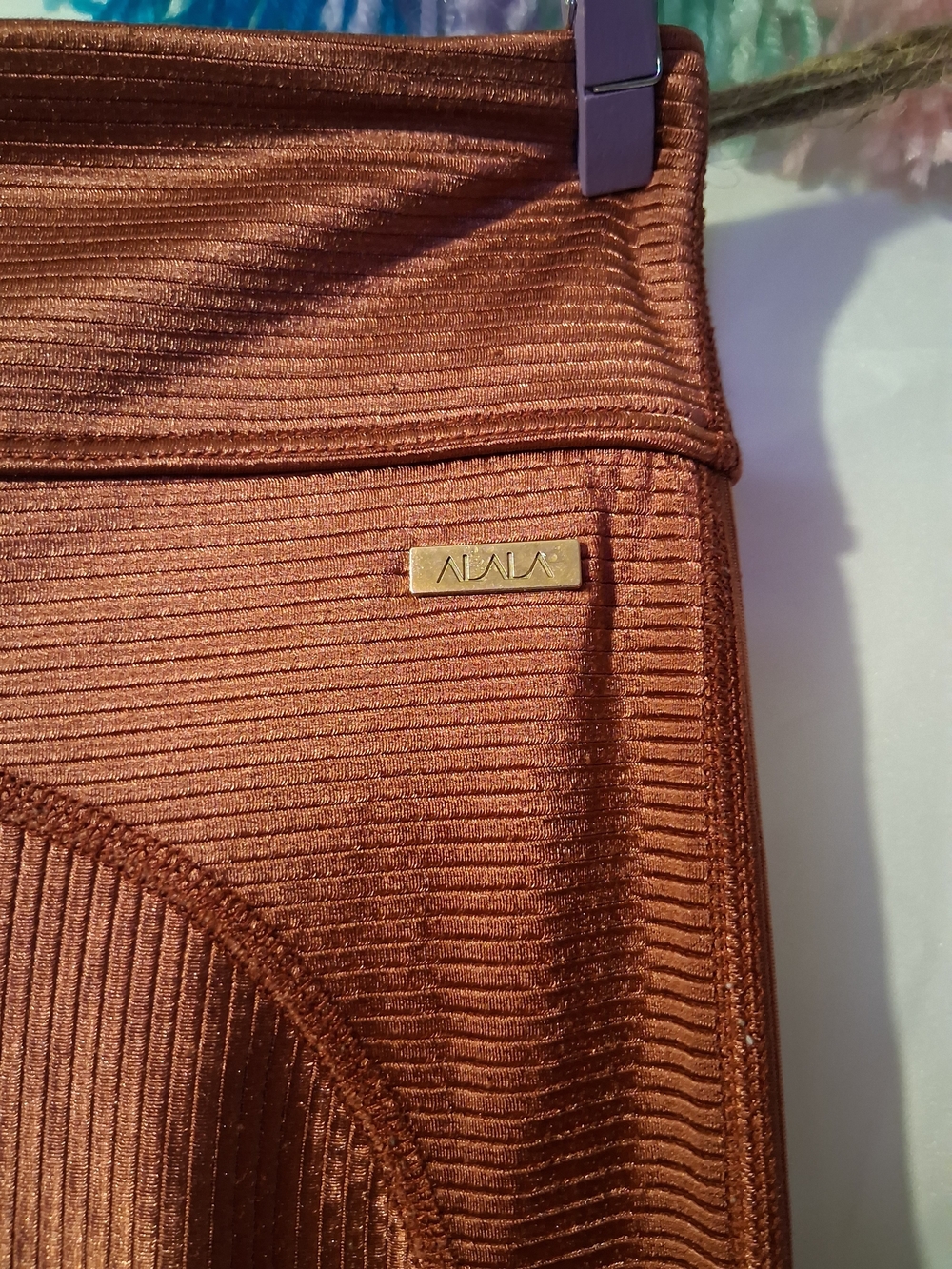 Alala Copper Ribbed High-Rise Leggings